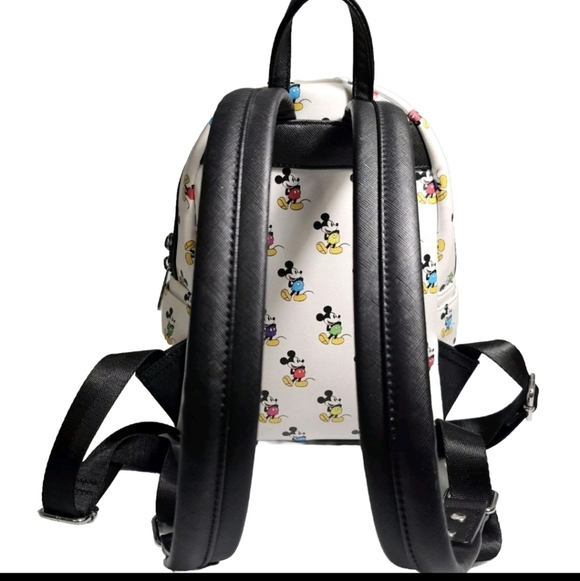 DISNEY PARKS LOUNGEFLY RAINBOW PRIDE MICKEY MOUSE WHITE MINI BACKPACK main image 4